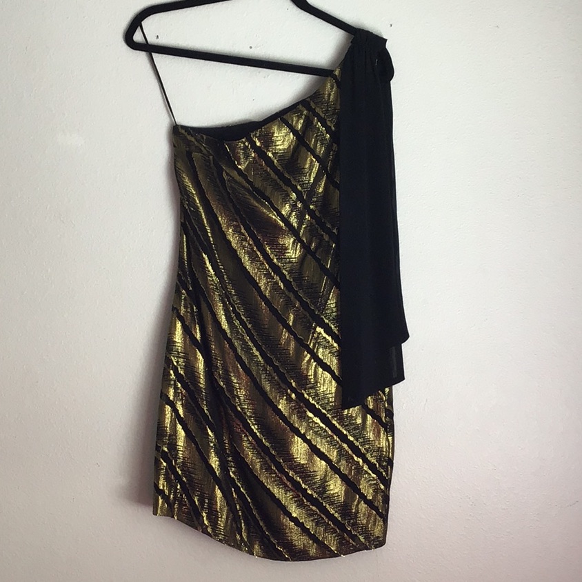 Black And Gold Trina Turk Dress